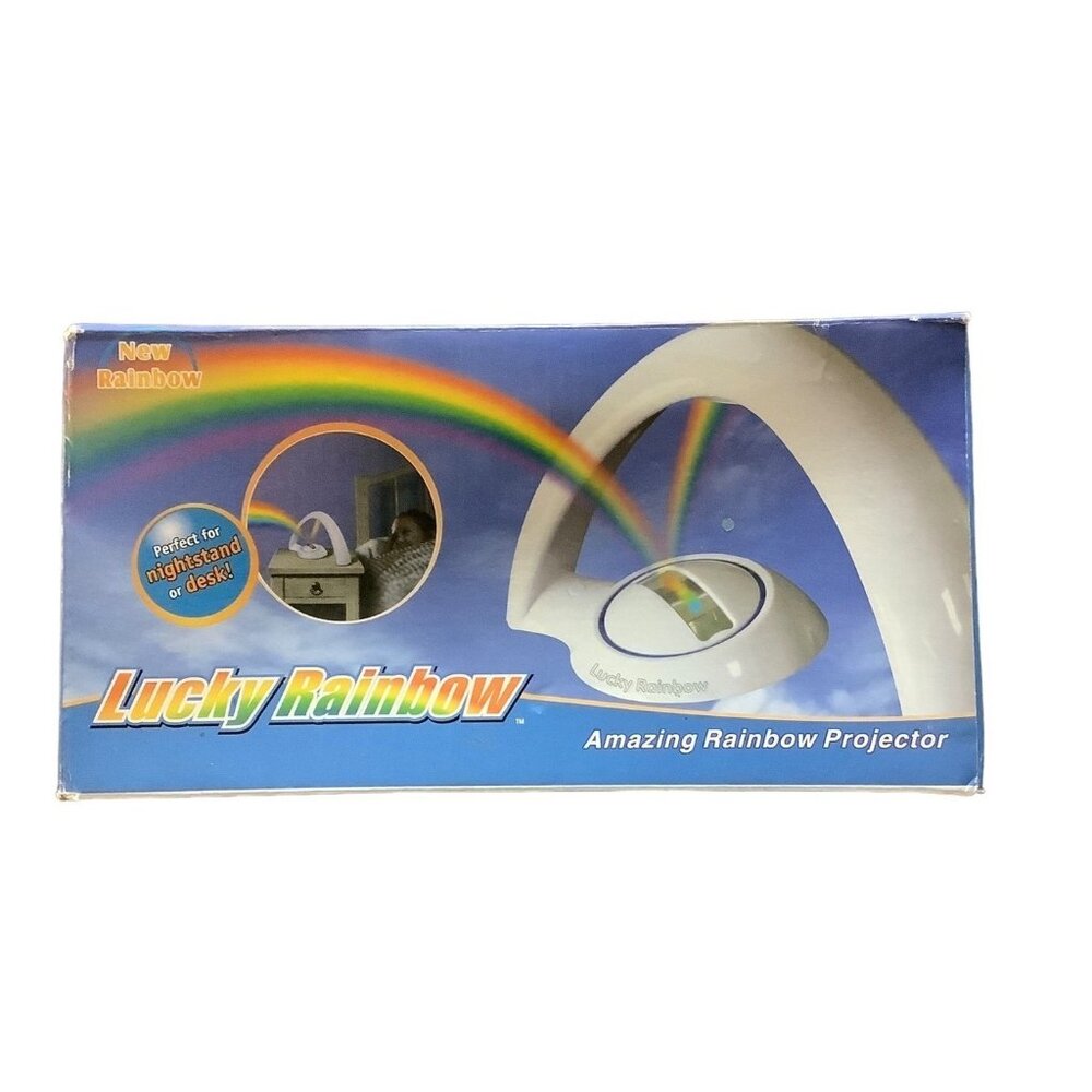 Lucky Rainbow Amazing‎ Rainbow Night Light Projector NIB Lamp Decor Battery RoHS